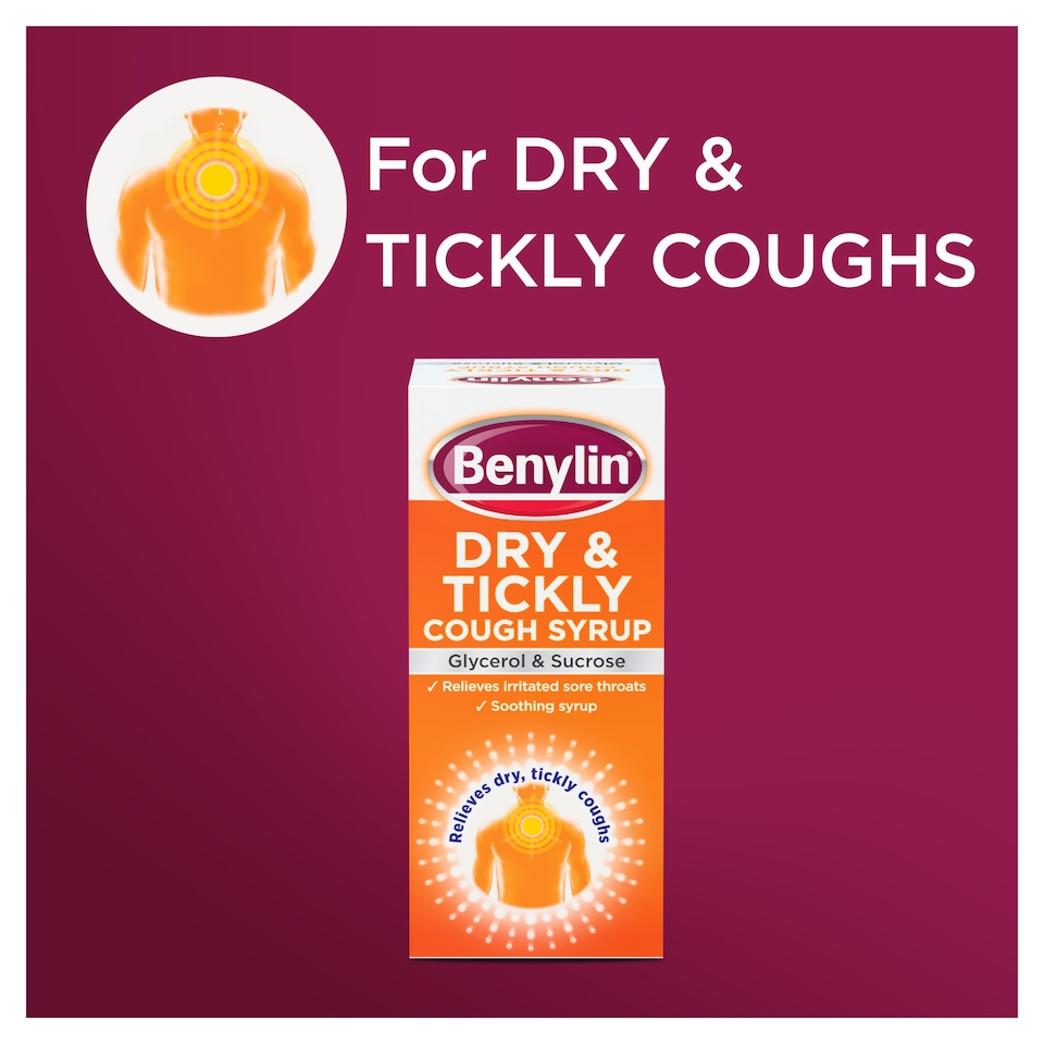 image 1 of Benylin Dry & Tickly Cough Relief Syrup 150ml