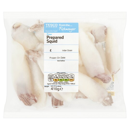 Raw Prepared Squid 410G