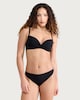 image 1 of F&F Contour High Leg Bikini Bottoms in Black