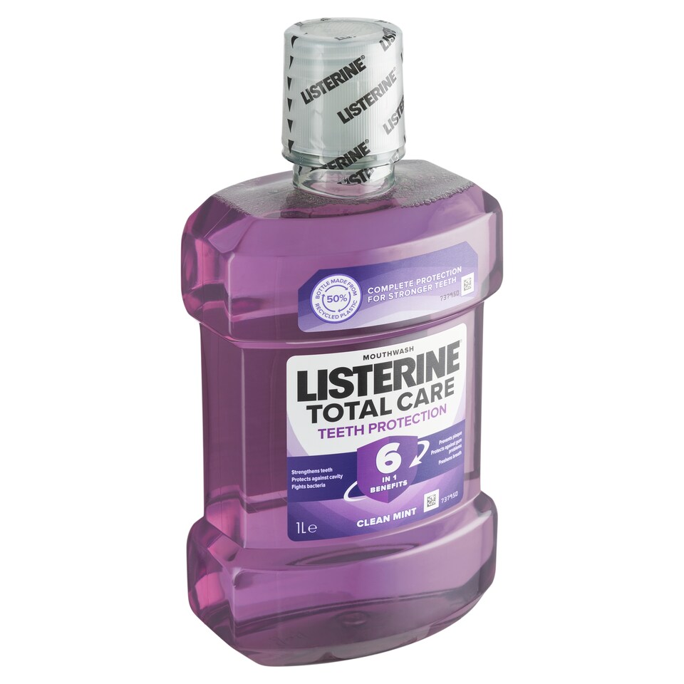obrázok 1 z Listerine Total Care Teeth Protection Clean Mint ústna voda 1 l