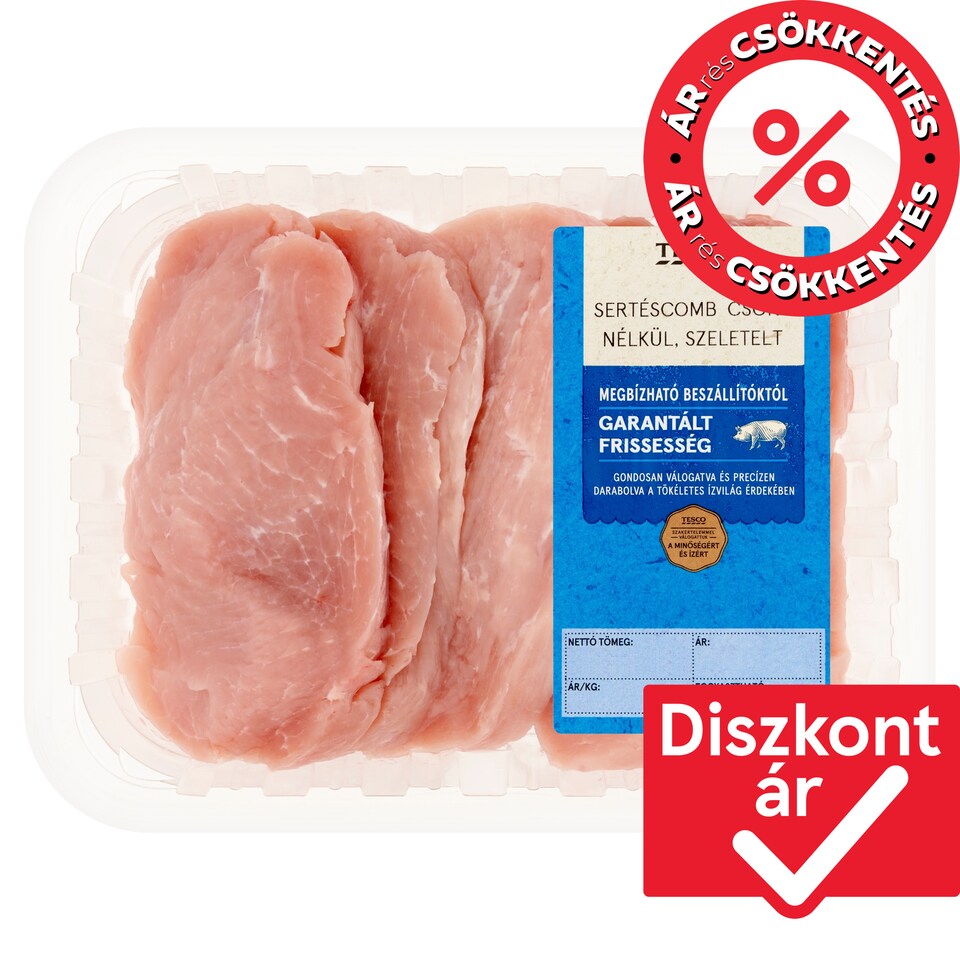 Tesco Sliced Pork Thigh without Bones 600 g