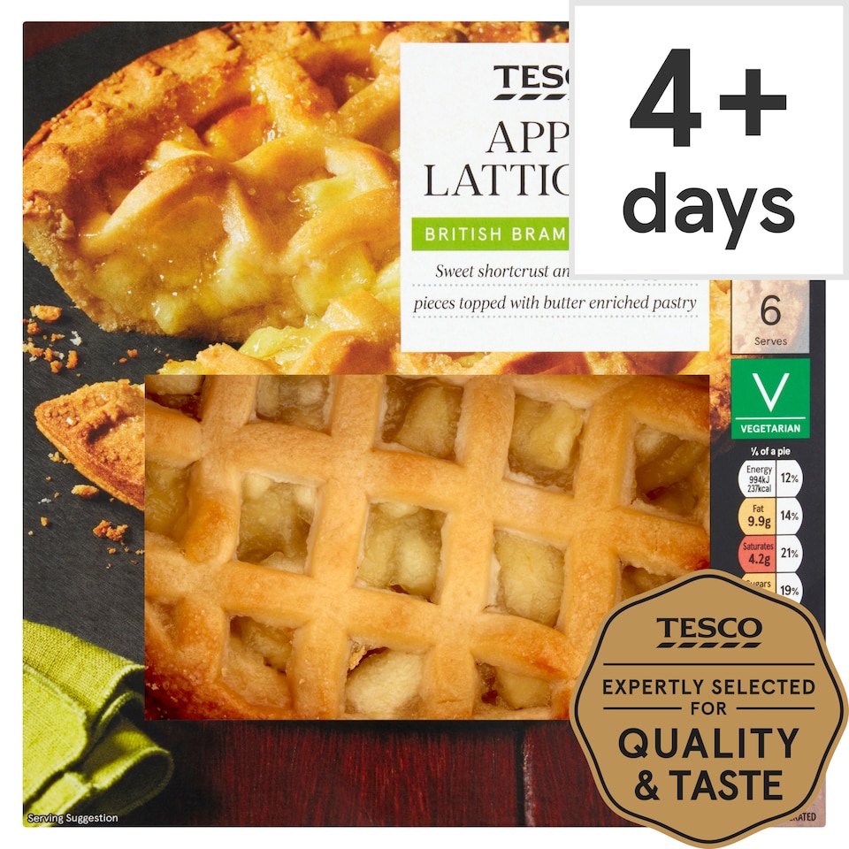 Tesco Apple Lattice Pie 500G