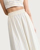 image 2 of F&F Pure Cotton Poplin Stripe Co-ord Midi Skirt in Yellow