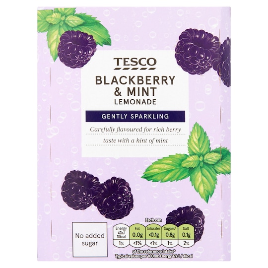 Tesco Blackberry & Mint Lemonade 250Ml Tesco Groceries