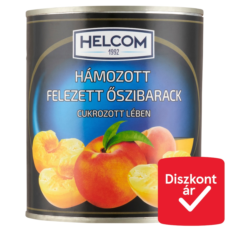 Helcom hámozott felezett őszibarack cukrozott lében 820 g  1. kép