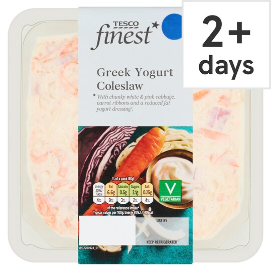 Tesco Finest Greek Yogurt Coleslaw 300G Tesco Groceries