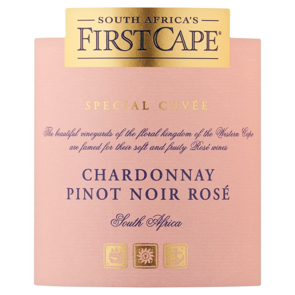 image 1 of First Cape Special Cuvee Chardonnay Pinot Noir Rose South Africa 75cl