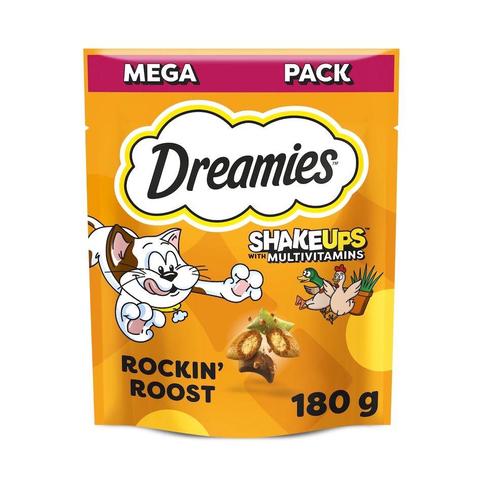 image 1 of Dreamies Shakeups Multivitamins Rockin Rooster Cat & Kitten Treats 180g