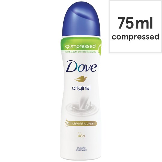 Dove Original Antiperspirant Deodorant Compressed 75Ml Tesco Groceries