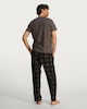 image 3 of F&F Check Print Fleece Bottom Pyjama Set in Brown
