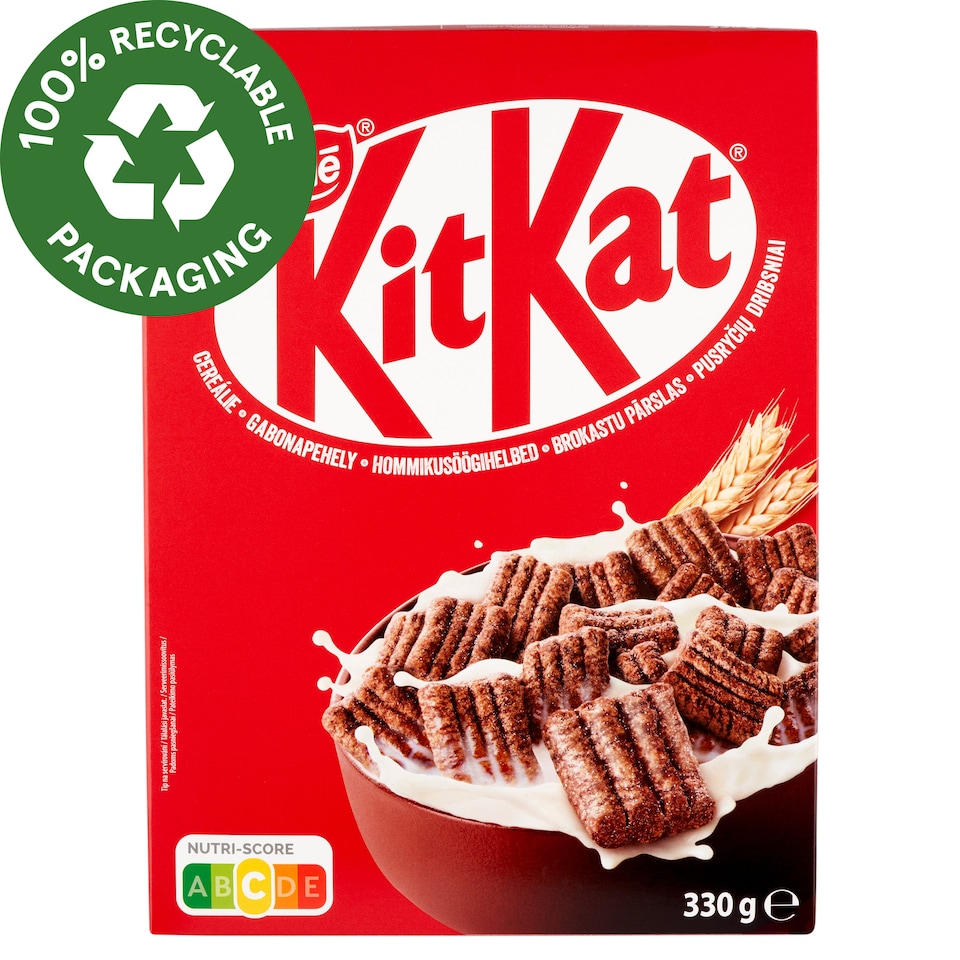 KitKat kakaós ízű ropogós gabonapehely tejcsokoládéval vitaminokkal és ásványi anyagokkal 330 g  1. kép