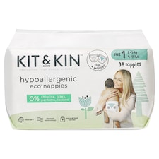 Kit & Kin Nappies Size1 Panda 20 Pack 2-6Kg 4-13Lbs