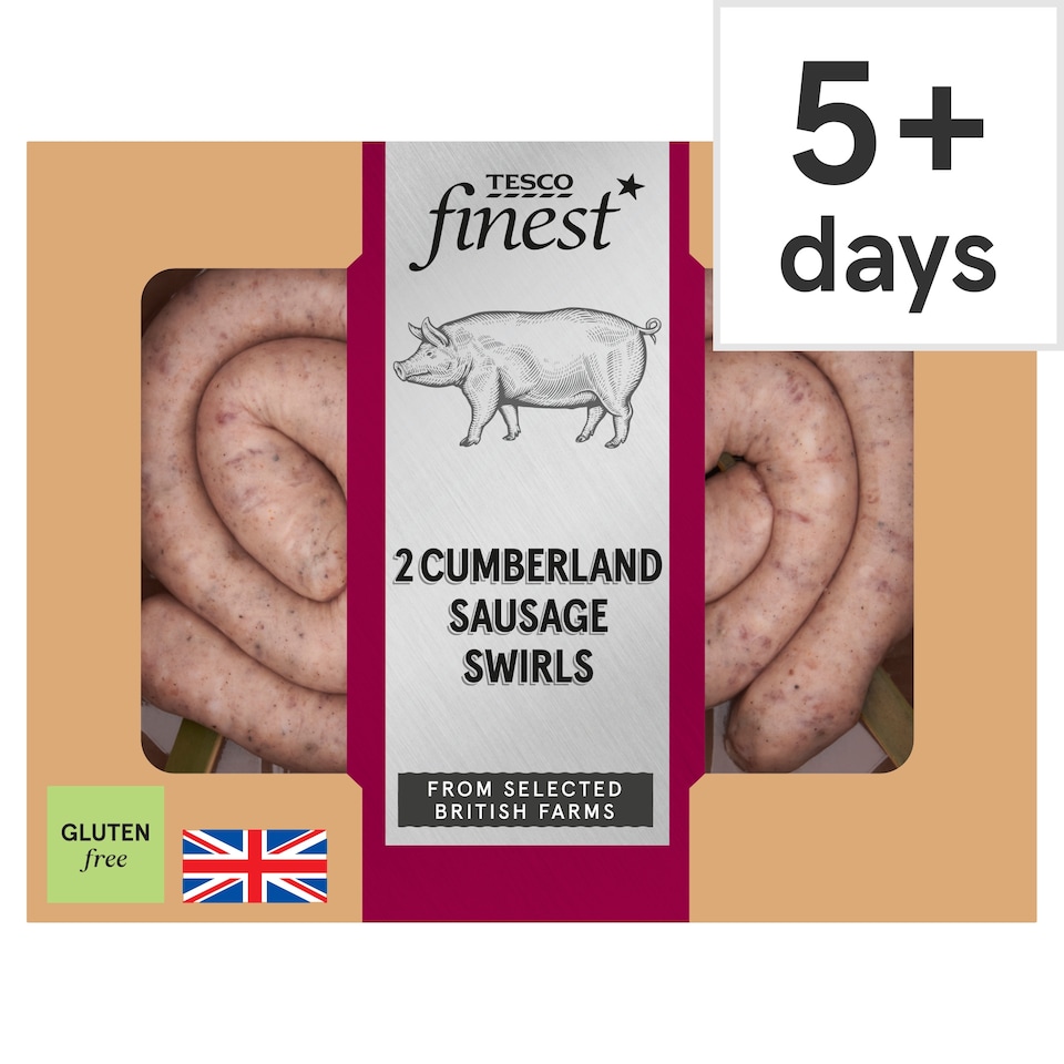 Tesco Finest 2 Cumberland Sausage Swirls 360g