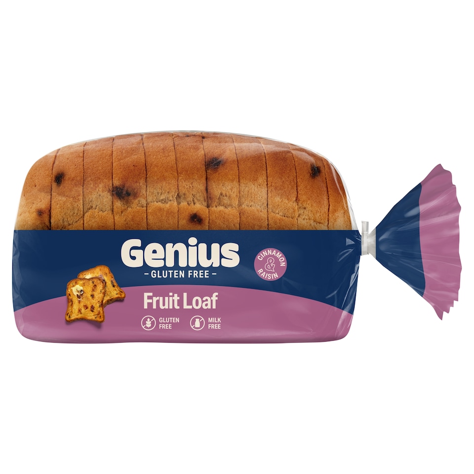 image 1 of Genius Gluten Free Cinnamon & Raisin Spicy Loaf 400g
