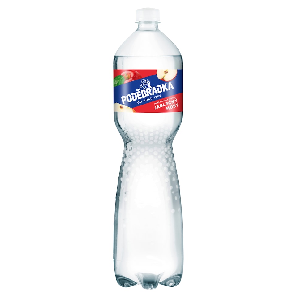 Poděbradka Jemně perlivá s příchutí jablečný mošt 1,5l