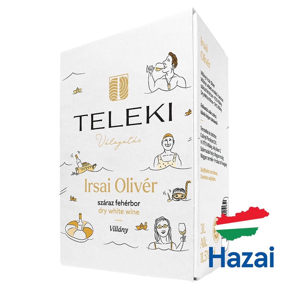Teleki Válogatás Villányi Irsai Olivér Dry White Wine 3 l