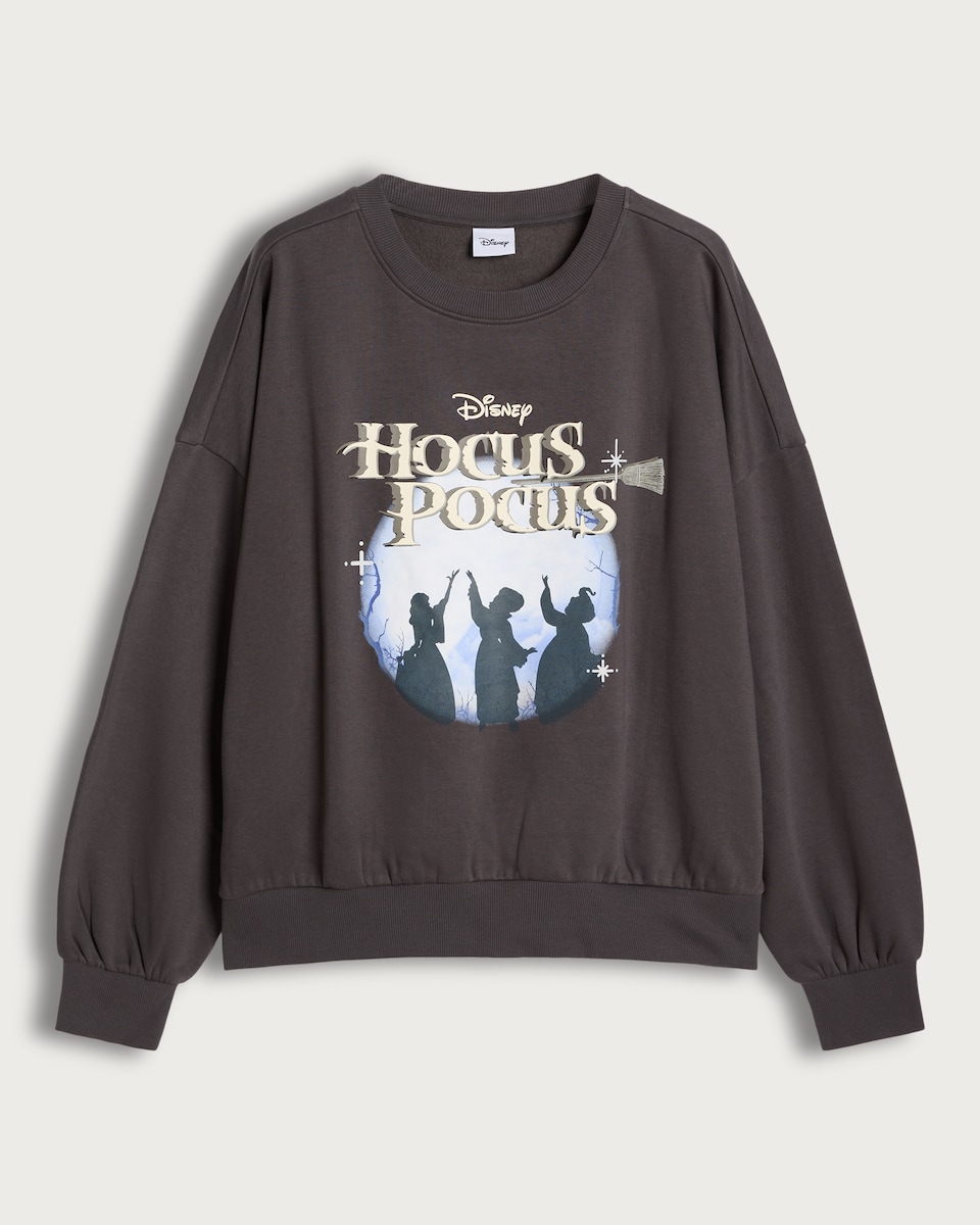 image 1 of Disney Hocus Pocus Cotton Rich Sweatshirt in Grey