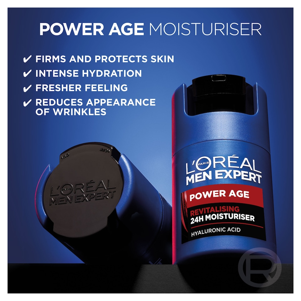 image 1 of L'Oreal Men Expert Power Age Revitalising 24 Hour Moisturiser 50Ml