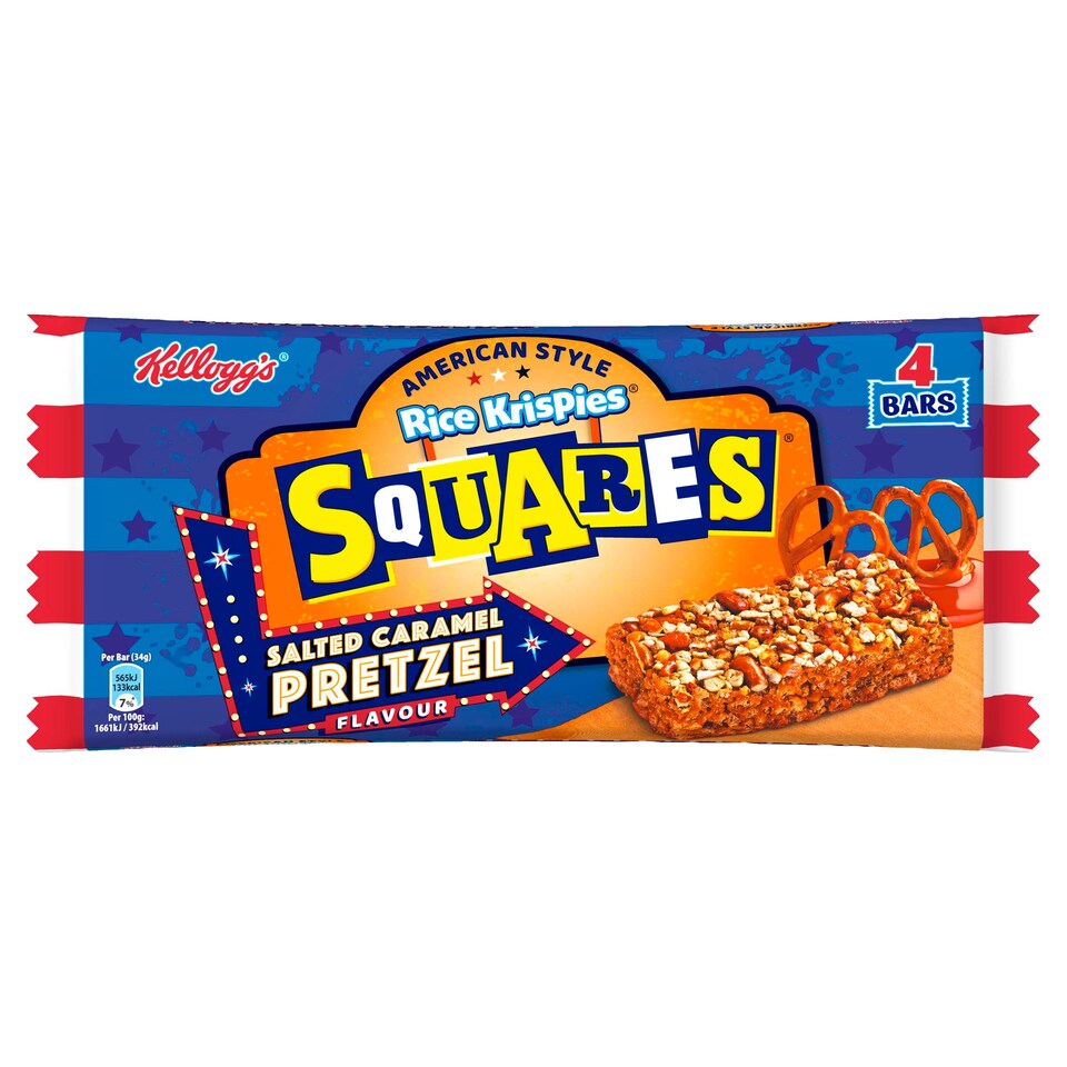 Kellogg's Rice Krispies Salted Caramel Pretzel 4X34