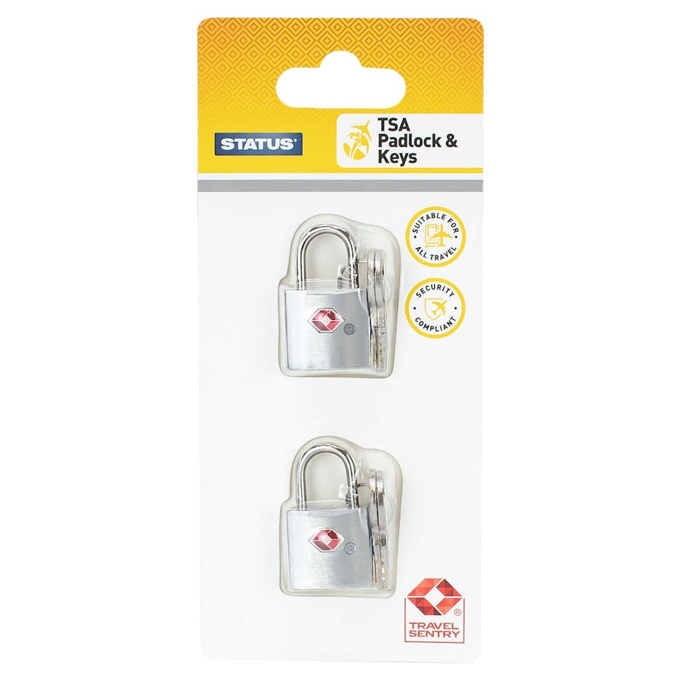 Status Tsa Padlock & Keys Twin Pack