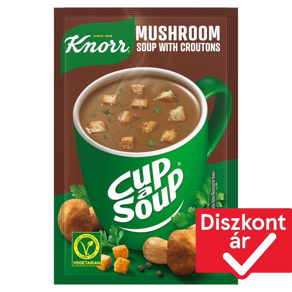 Knorr Cup a Soup instant vargányakrémleves zsemlekockával 15 g