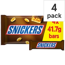 Snickers Milk Chocolate Bars Multipack Chocolate 4x41.7g