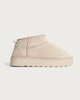 image 1 of F&F Faux Fur Lined Platform Slippers in Neutral
