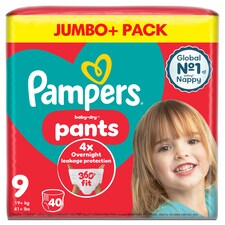 Pampers Baby Dry Nappy Pants Size 9 Jumbo Pack 40 Nappies