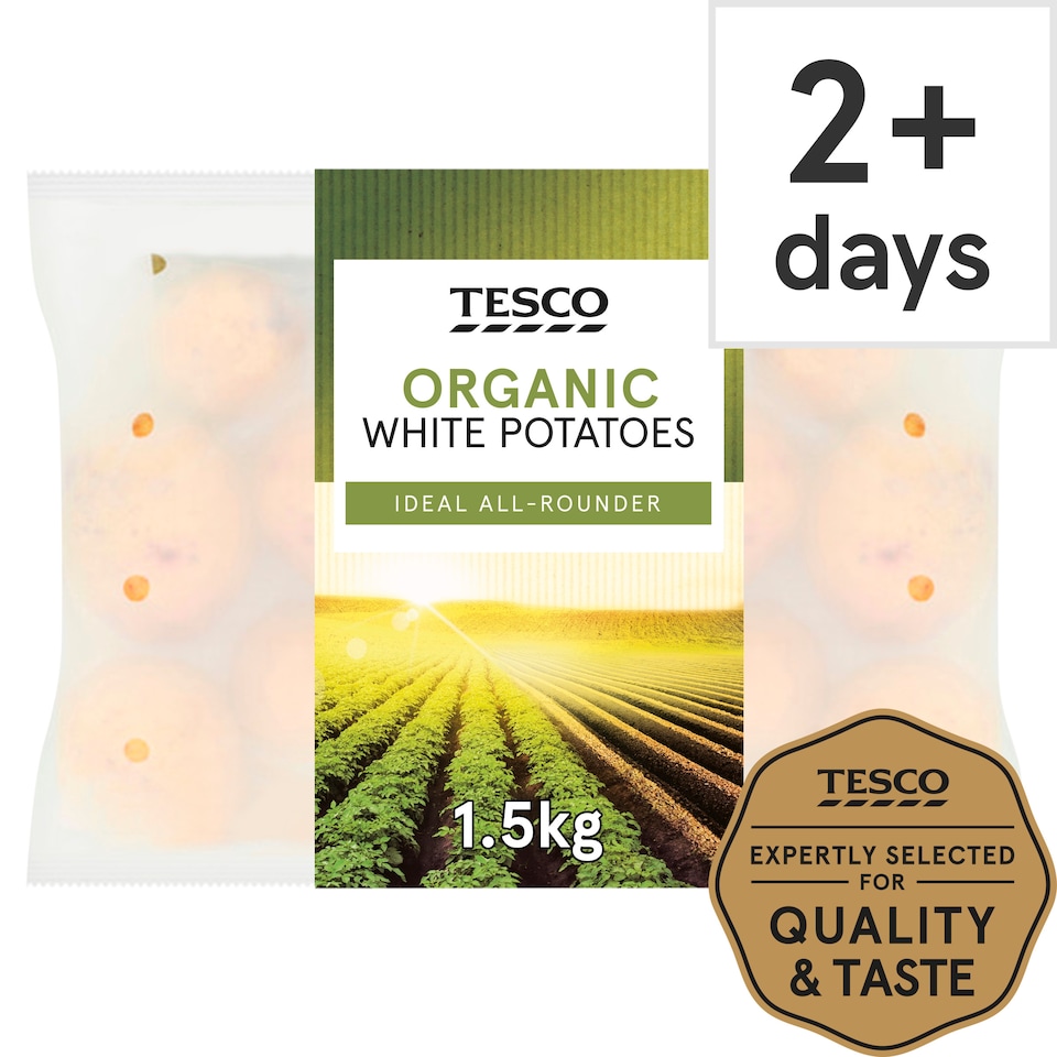 image 1 of Tesco Organic White Potatoes 1.5Kg