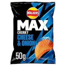 Walkers Max Cheese & Onion Crisps 50G