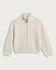 image 5 of F&F x Samantha Faiers Cable Knit Zip Jacket in Cream
