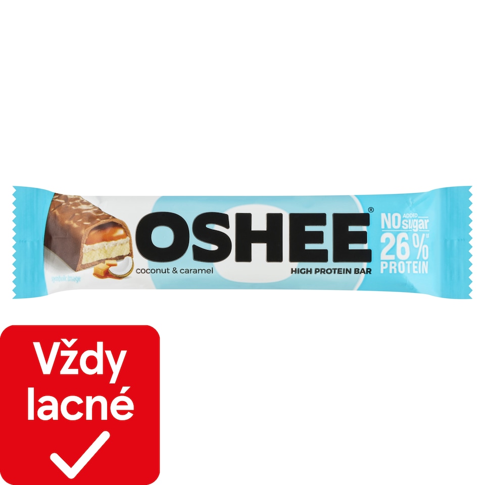 obrázok 1 z Oshee Tyčinka z mliečnej čokolády s náplňou s kokosovou a karamelovou príchuťou 48 g