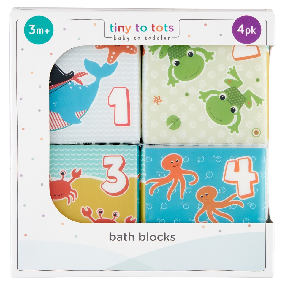 Tiny to Tots Bloky na kúpanie 4 ks
