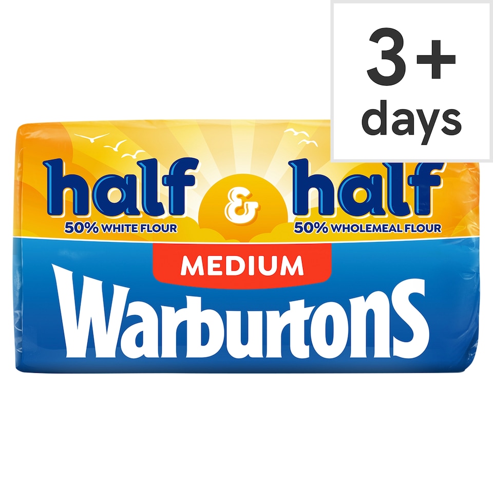 Warburtons Half And Half Medium Bread 800G