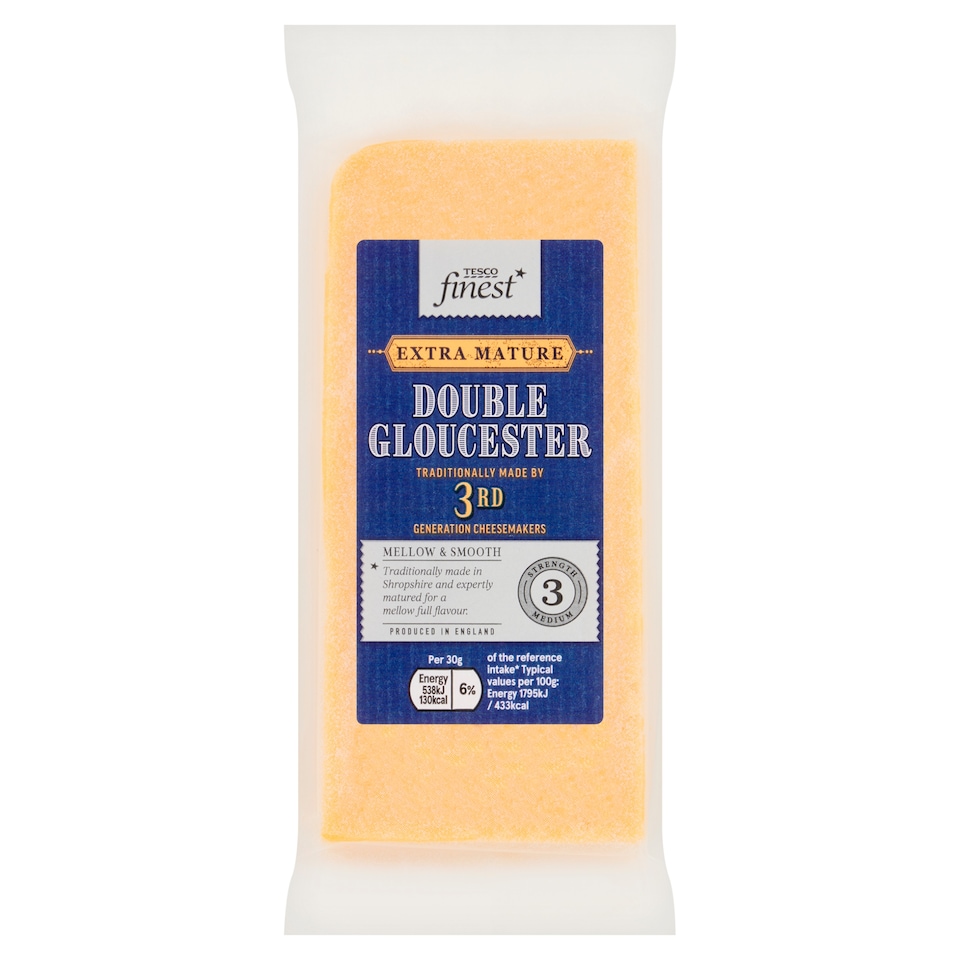 obrázok 1 z Tesco Finest Double Gloucester tvrdý plnotučný zrejúci syr 200 g