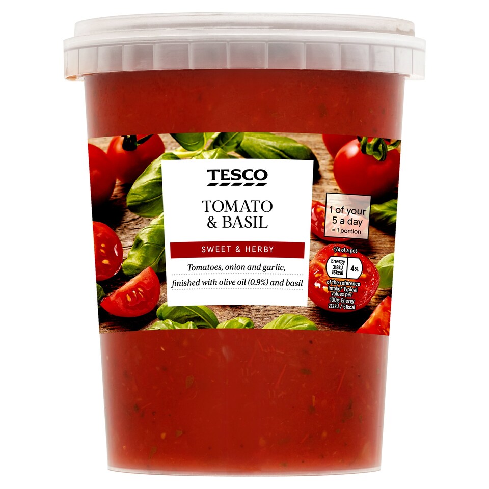 Tesco Tomato & Basil Sauce 600G Tesco Groceries
