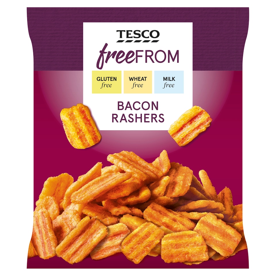 Tesco Free From Bacon Rashers Snacks 150g