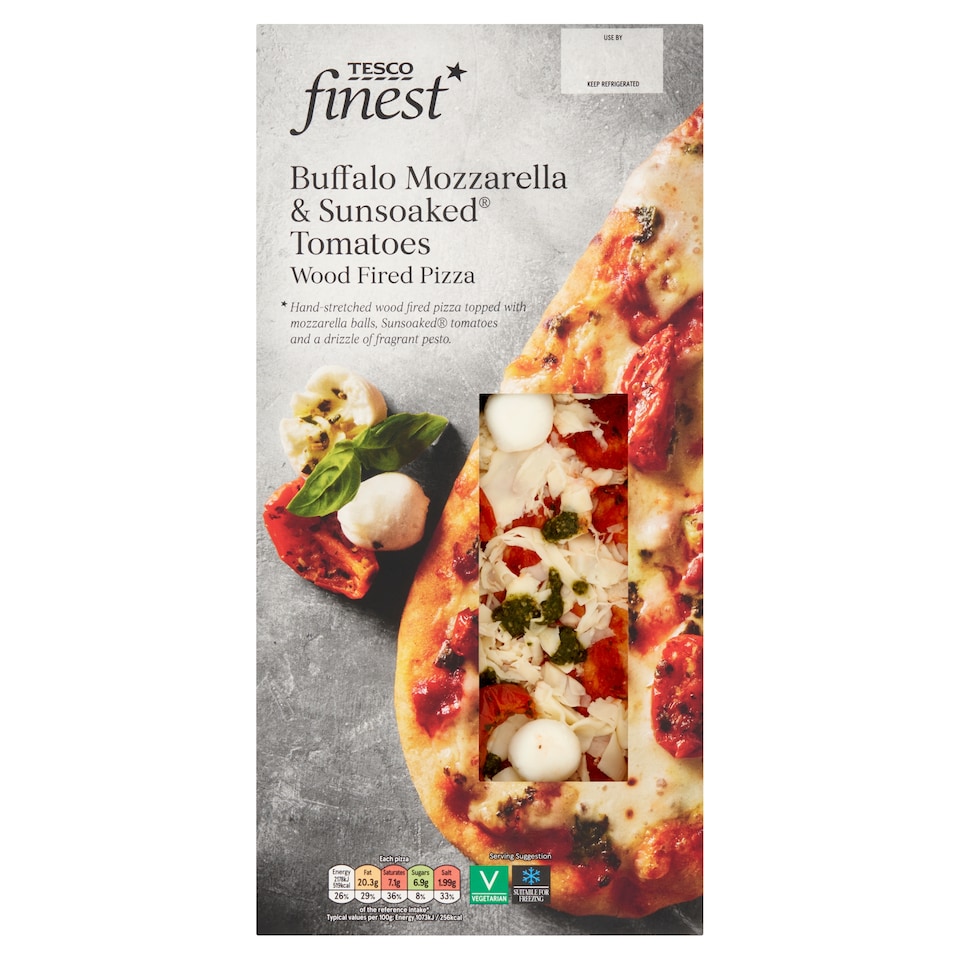 Tesco Finest Buffalo Mozzarella Tomo Pizza 220G