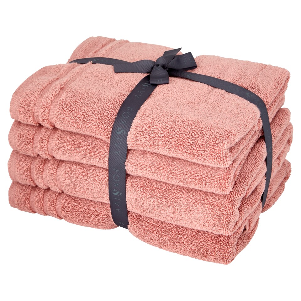 Fox & Ivy 4Pce Hygro Tencel Towel Bale Dusky Pink