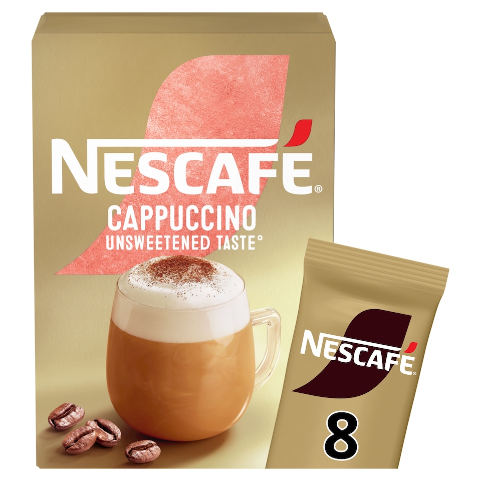 image 1 of Nescafe Cappuccino Unsweetened Instant Coffee 8 x 14.2g Sachets
