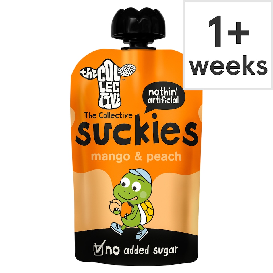The Collective Suckies No Added Sugar Mango & Peach Kids Yoghurt Pouch 90g