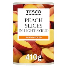 Tesco Peach Slices In Light Syrup 410g