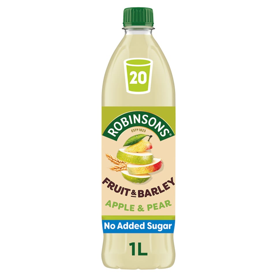 image 1 of Robinsons Fruit & Barley with Vitamins Apple & Pear Squash 1L