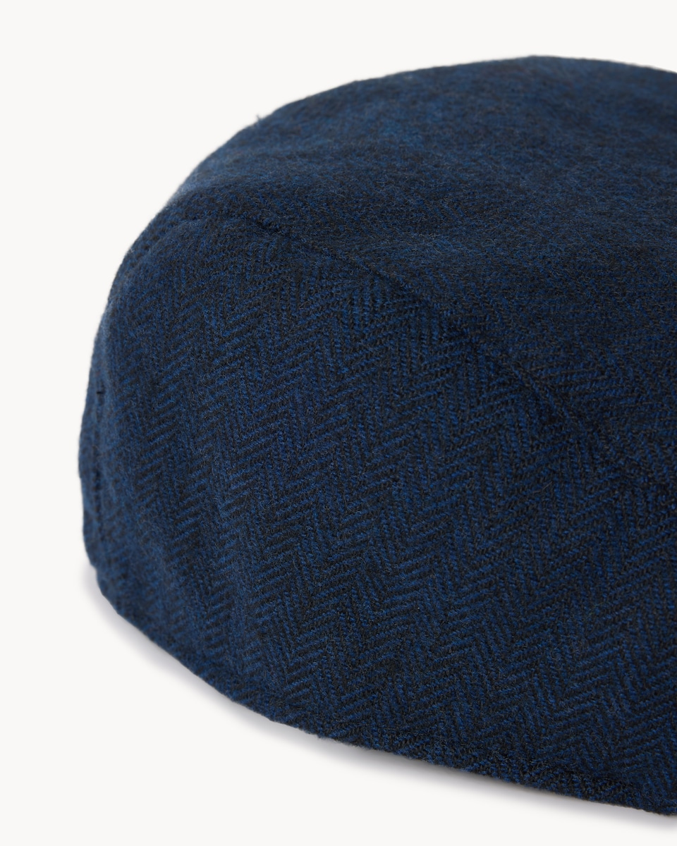 image 1 of F&F Herringbone Flat Cap in Navy