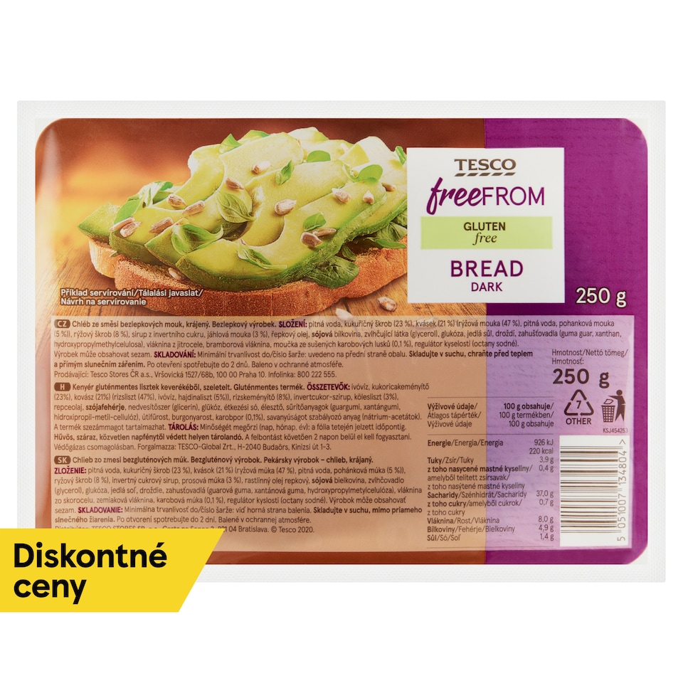 Tesco Free From Chlieb zo zmesi bezgluténových múk 250 g