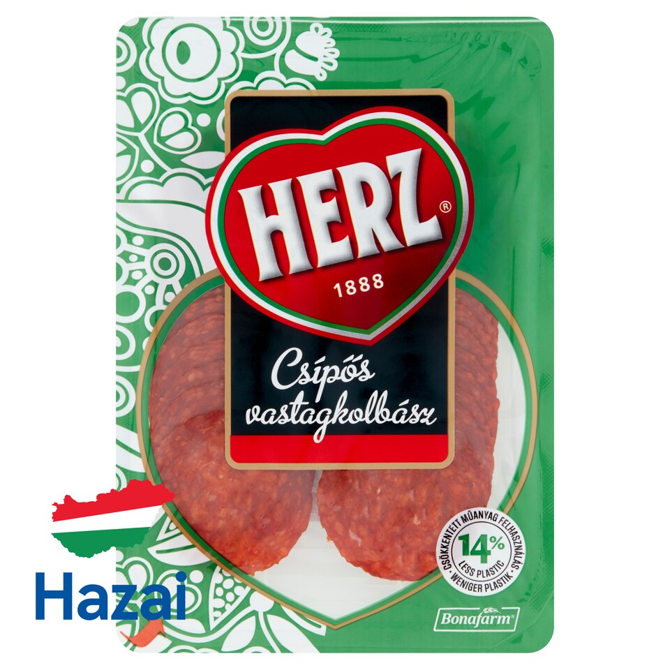 image 1 of HERZ Sliced Hot Thick Sausage 70 g