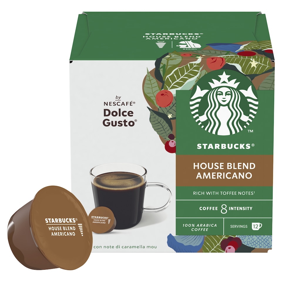 image 1 of Starbucks by Nescafe Dolce Gusto House Blend Medium Roast Coffee Pods x12 102g