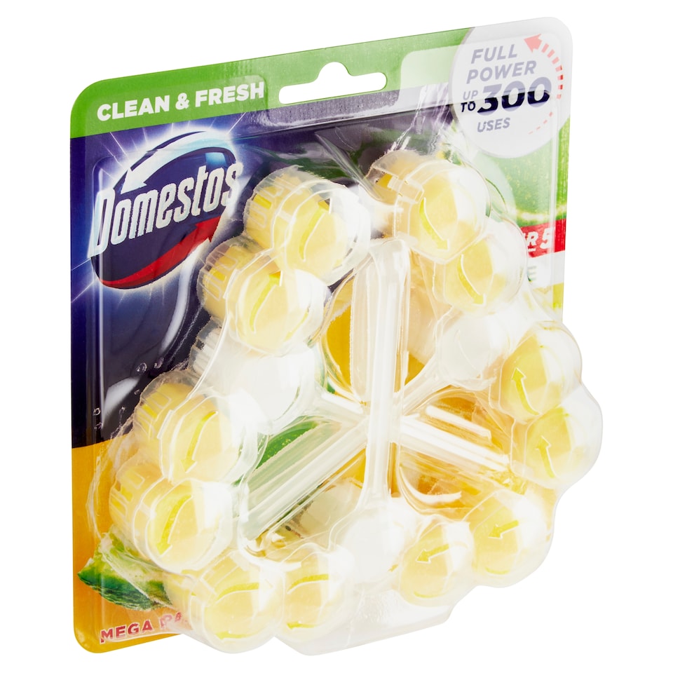 Domestos Power 5 Lime tuhý WC blok 3 x 55g