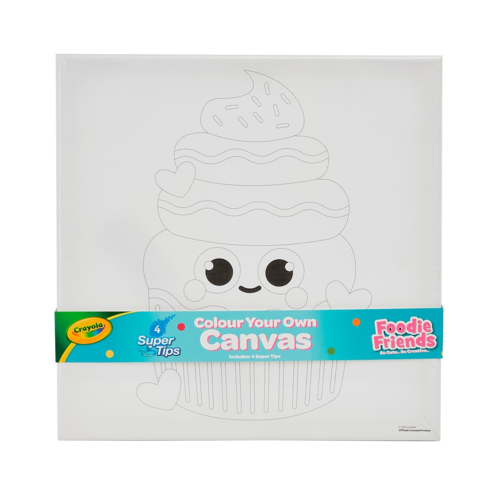 image 1 of Crayola Canvas with 4 Pens Foodie Friends