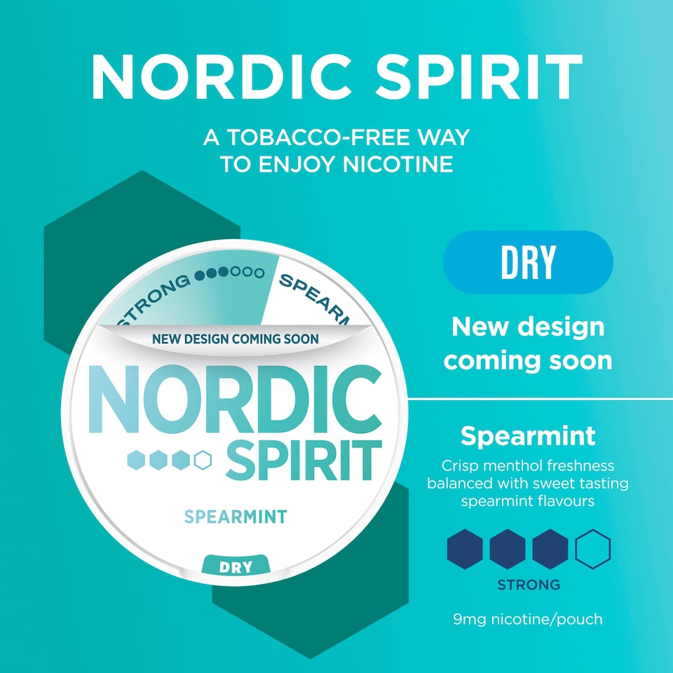 image 1 of Nordic Spirit Strong Nicotine Pouches - Spearmint 20 Pack 13g